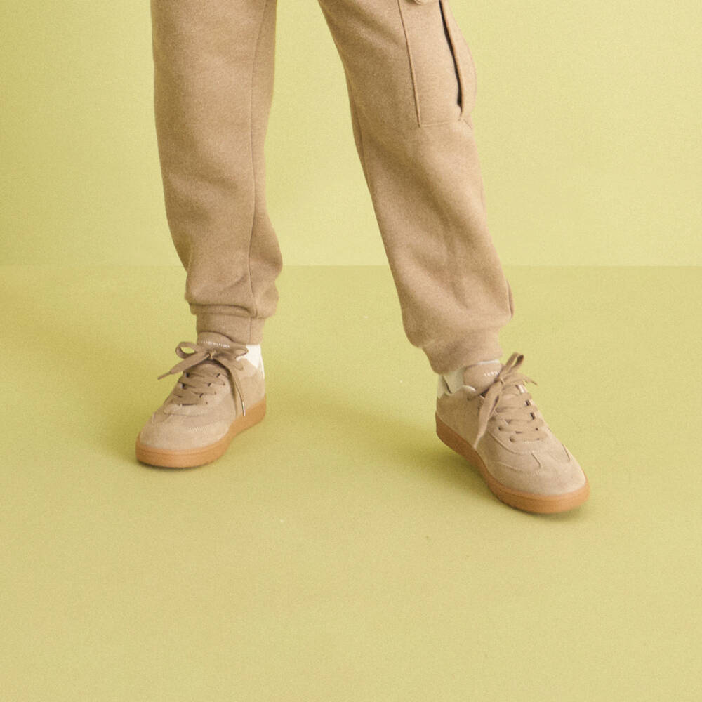 Tommy Hilfiger-Бежевые замшевые кеды на шнуровке | Childrensalon Outlet