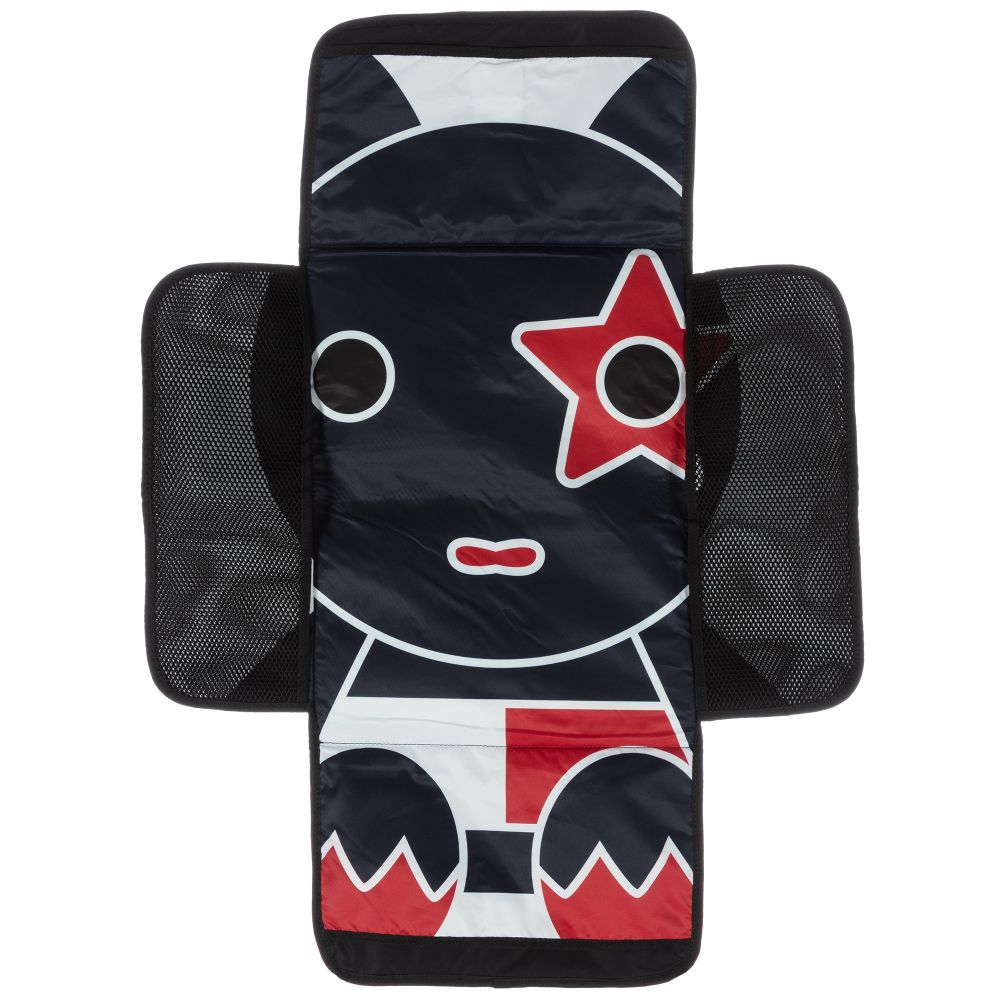 red and black changing bag