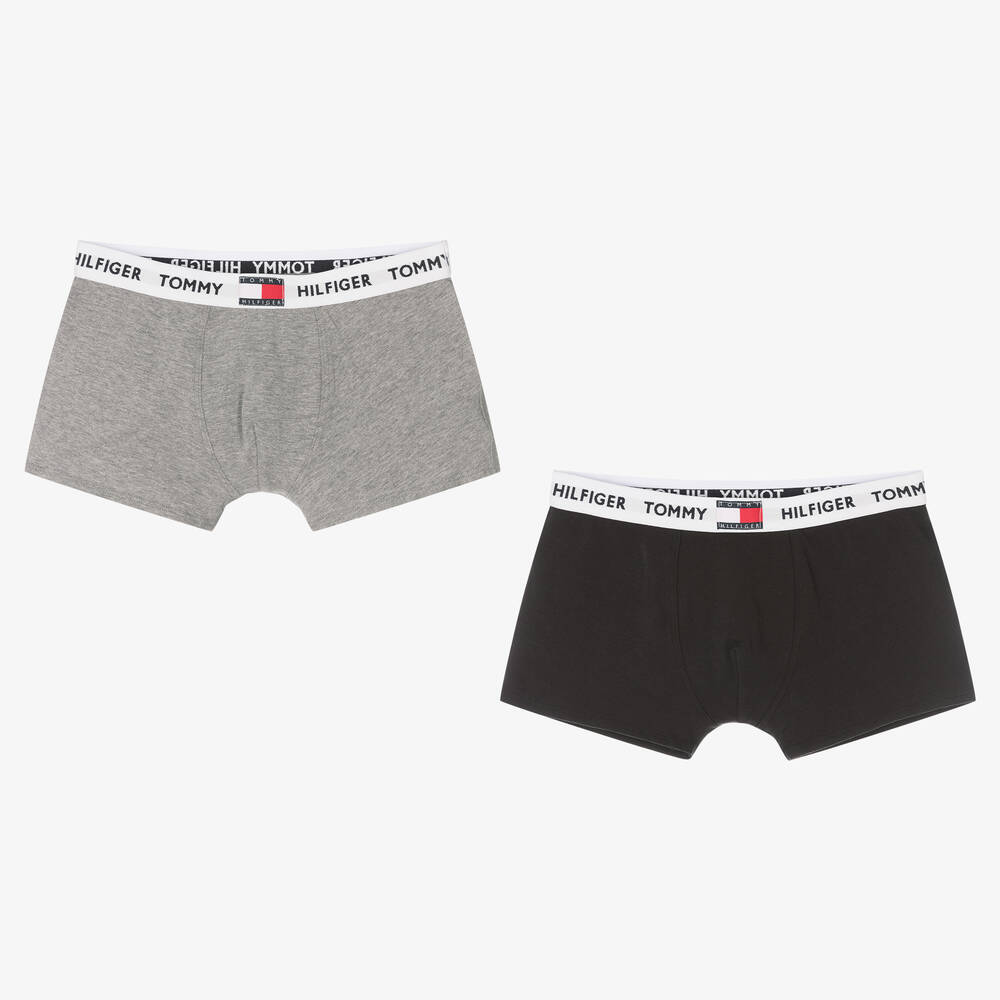 Tommy Hilfiger - Boxershorts schwarz/grau (2er-Pack) | Childrensalon