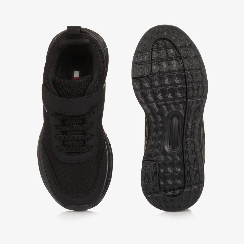 Tommy Hilfiger-Black Lace-up Logo Detail Trainers | Childrensalon Outlet