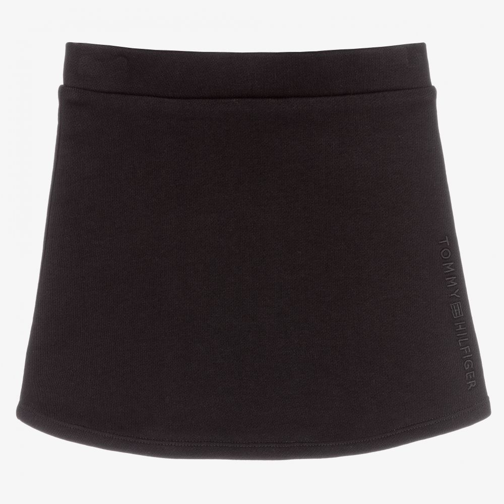 Tommy Hilfiger-Black Organic Cotton Skirt | Childrensalon Outlet