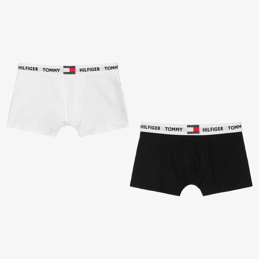 Tommy Hilfiger - Black & White Boxers (2 Pack) | Childrensalon