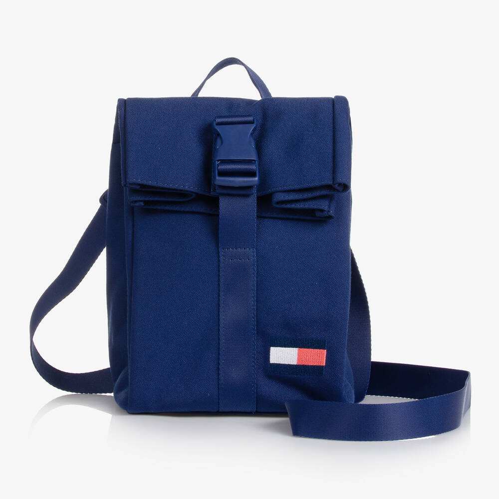 Tommy Hilfiger - حقيبة لحفظ الطعام كانفاس لون أزرق للأطفال (23 سم) | Childrensalon