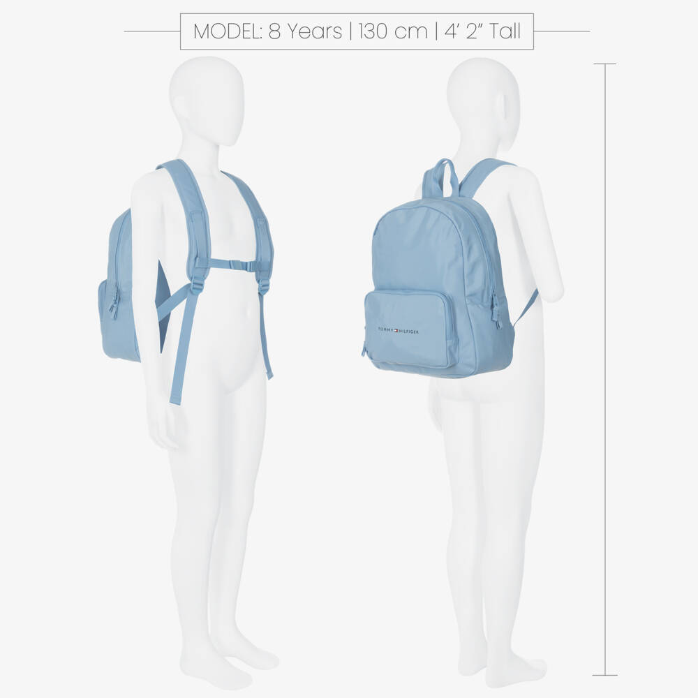 Tommy Hilfiger-Blue Canvas Kids Backpack | Childrensalon Outlet