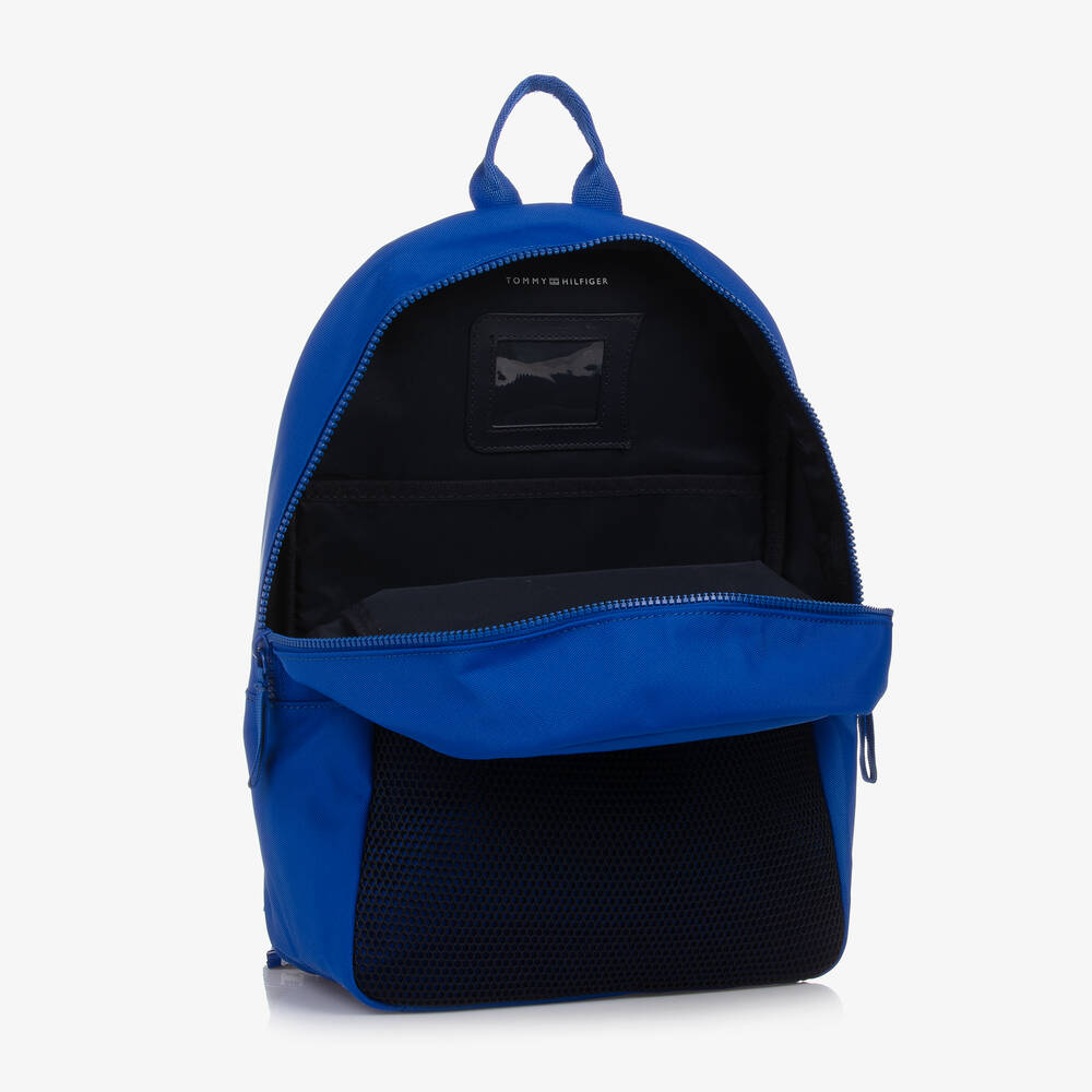 Blue Canvas Mesh Backpack 35cm