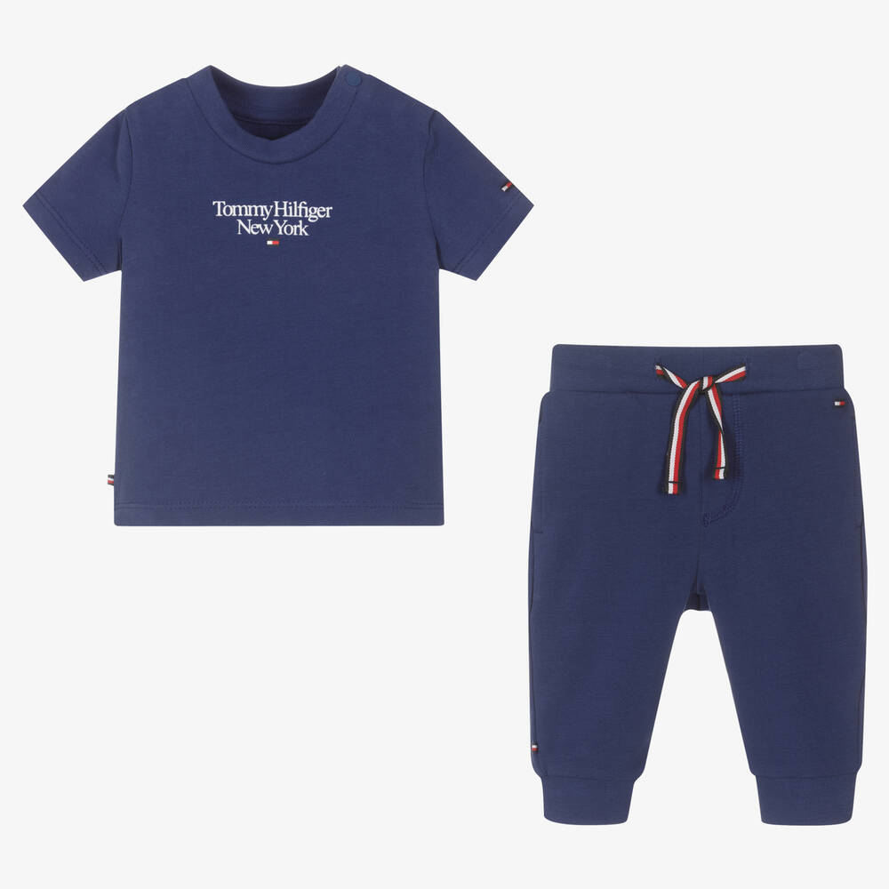 Tommy Hilfiger-Синий топ и штанишки из хлопка | Childrensalon Outlet