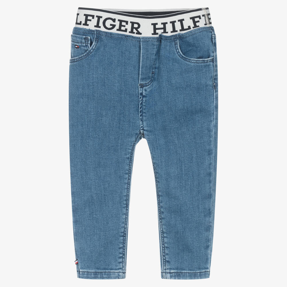 Tommy Hilfiger - Blue Cotton Denim Baby Jeans | Childrensalon