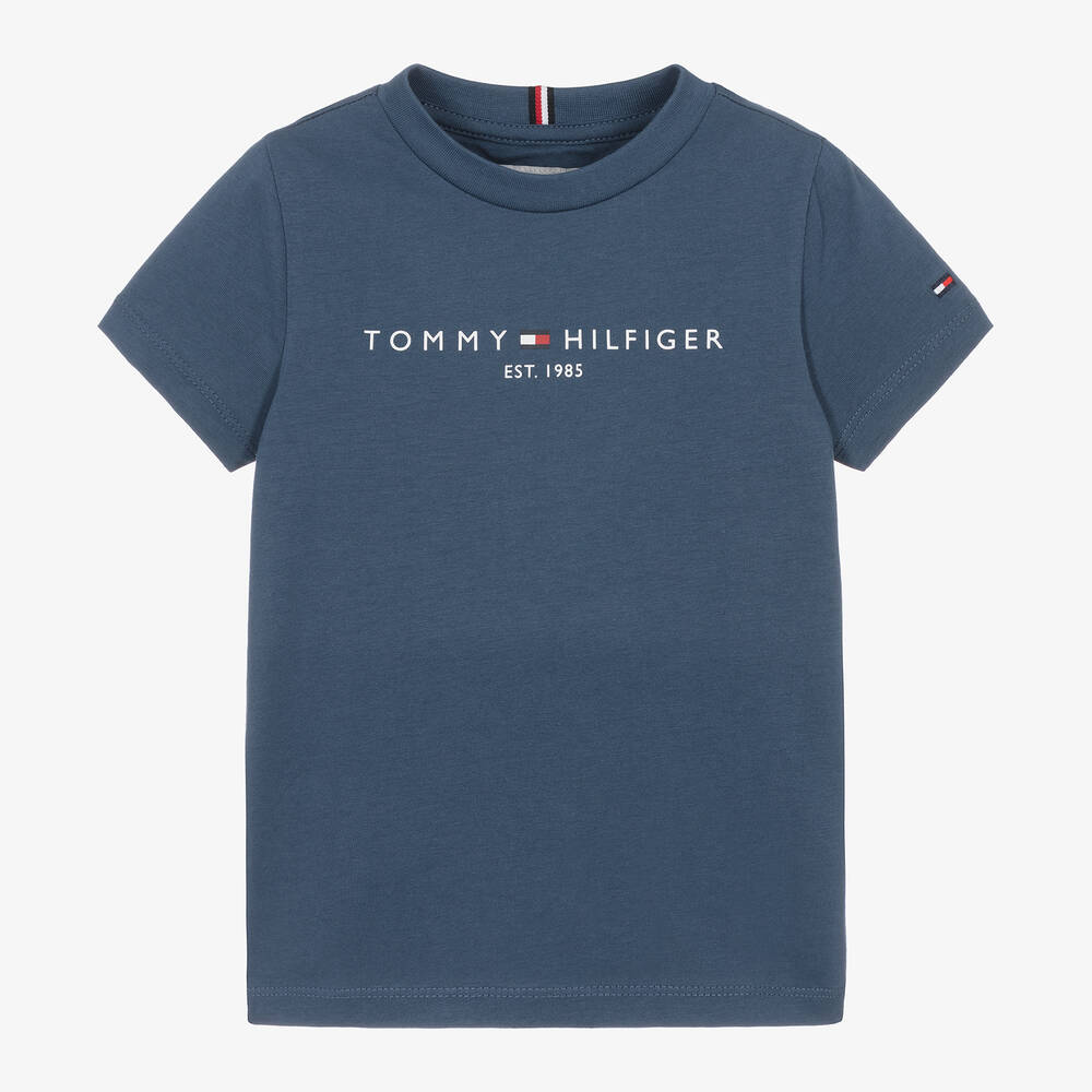 Tommy Hilfiger-Blue Cotton Jersey T-Shirt | Childrensalon Outlet