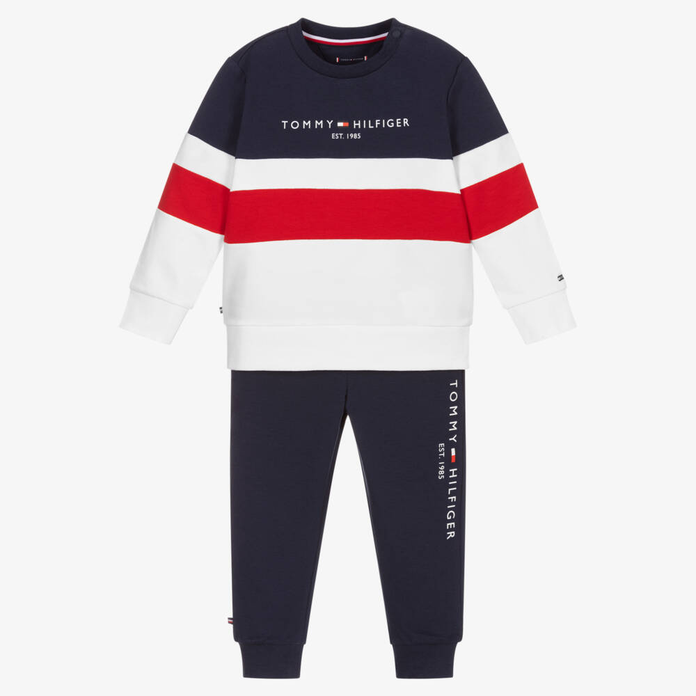 Tommy Hilfiger-Blue Logo Baby Tracksuit | Childrensalon Outlet