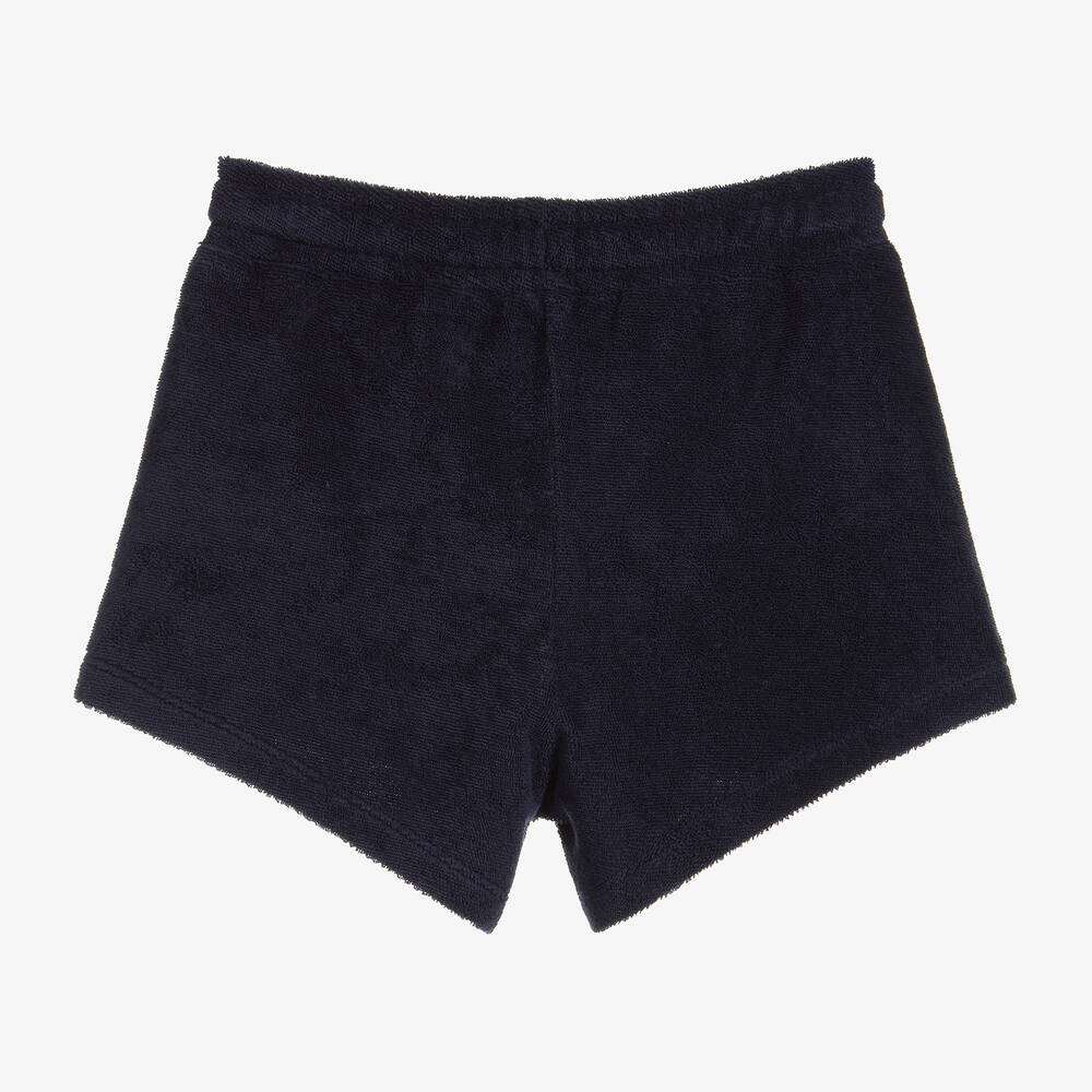 Tommy Hilfiger-شورت قطن تيري لون كحلي للبنات | Childrensalon Outlet