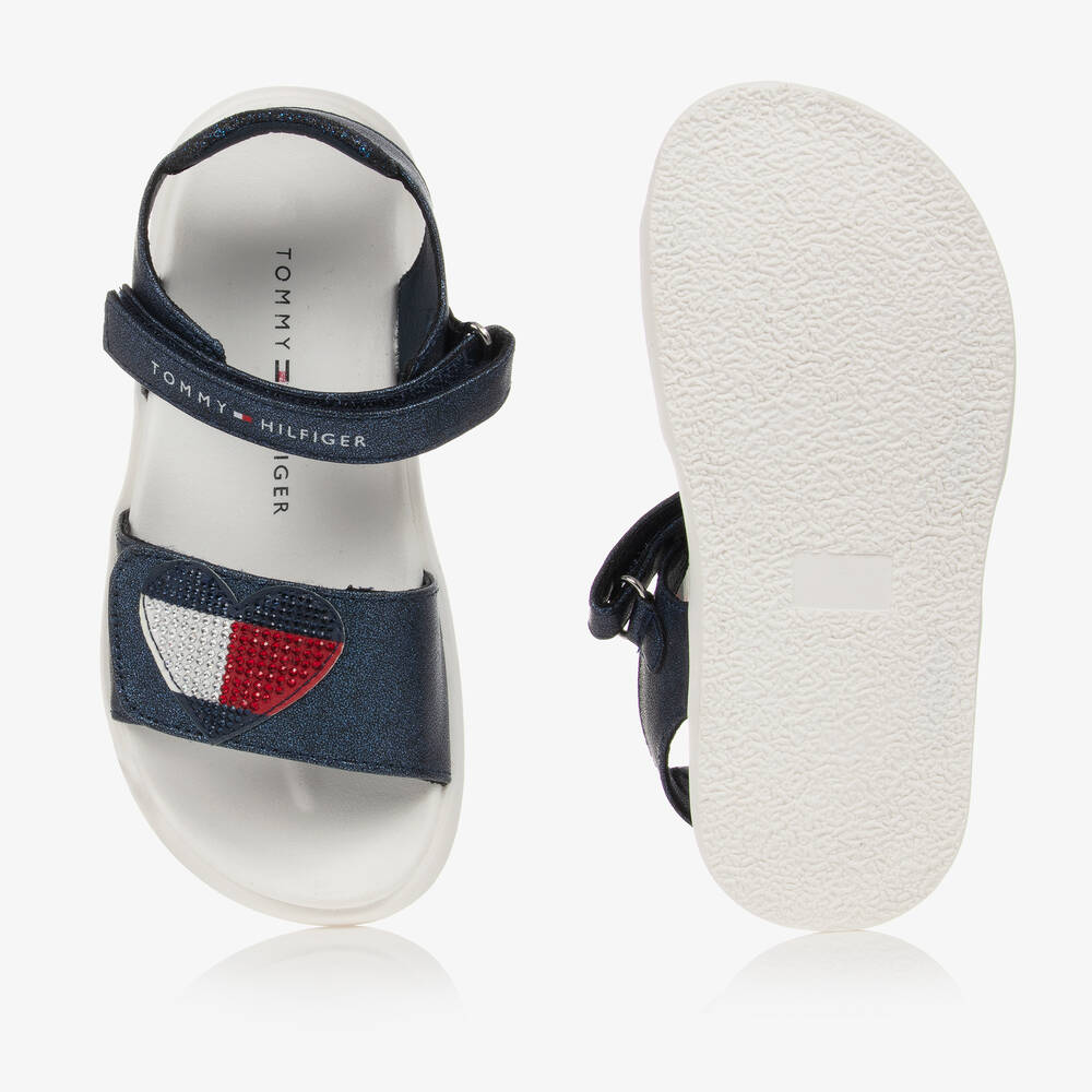Tommy Hilfiger-Синие сандалии с металлическим сердцем | Childrensalon Outlet