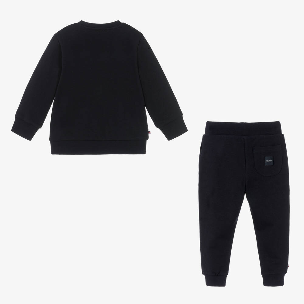 Tommy hilfiger black tracksuit cheap