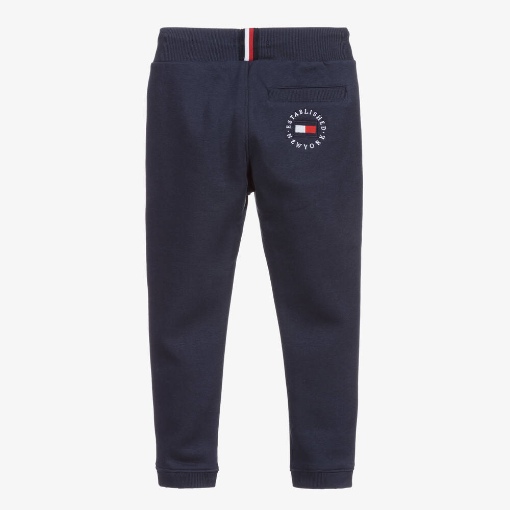 Tommy Hilfiger Blue Organic Cotton Joggers Childrensalon Outlet