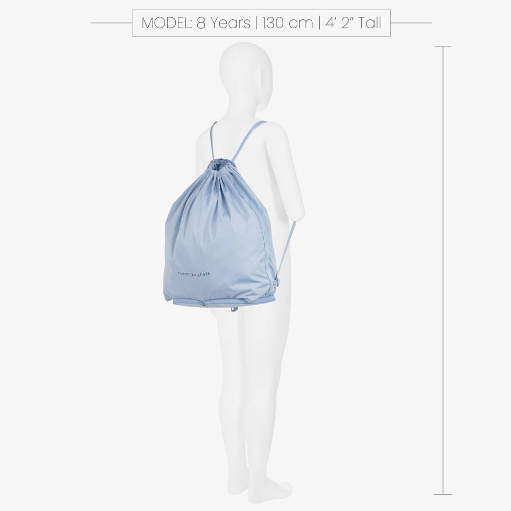 Tommy Hilfiger-Blue Packaway Drawstring Bag (40cm) | Childrensalon Outlet