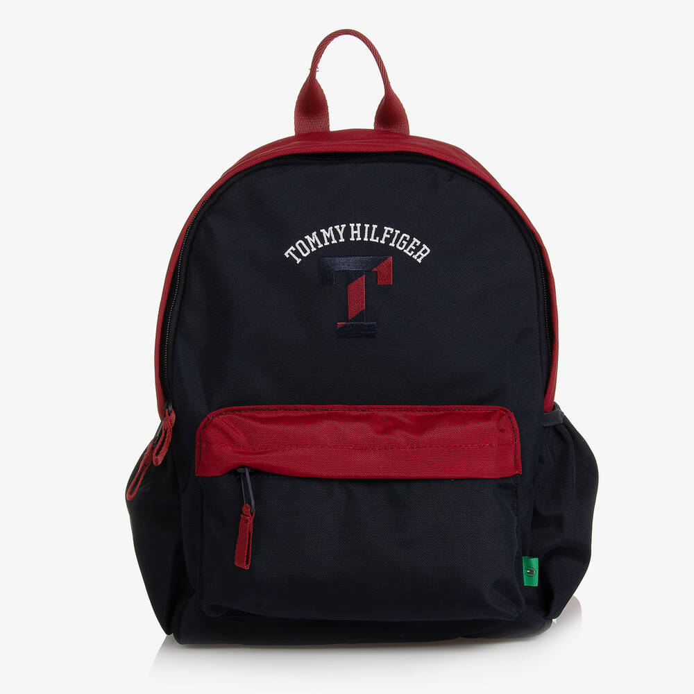 Tommy Hilfiger - Blue & Red Backpack (35cm) | Childrensalon