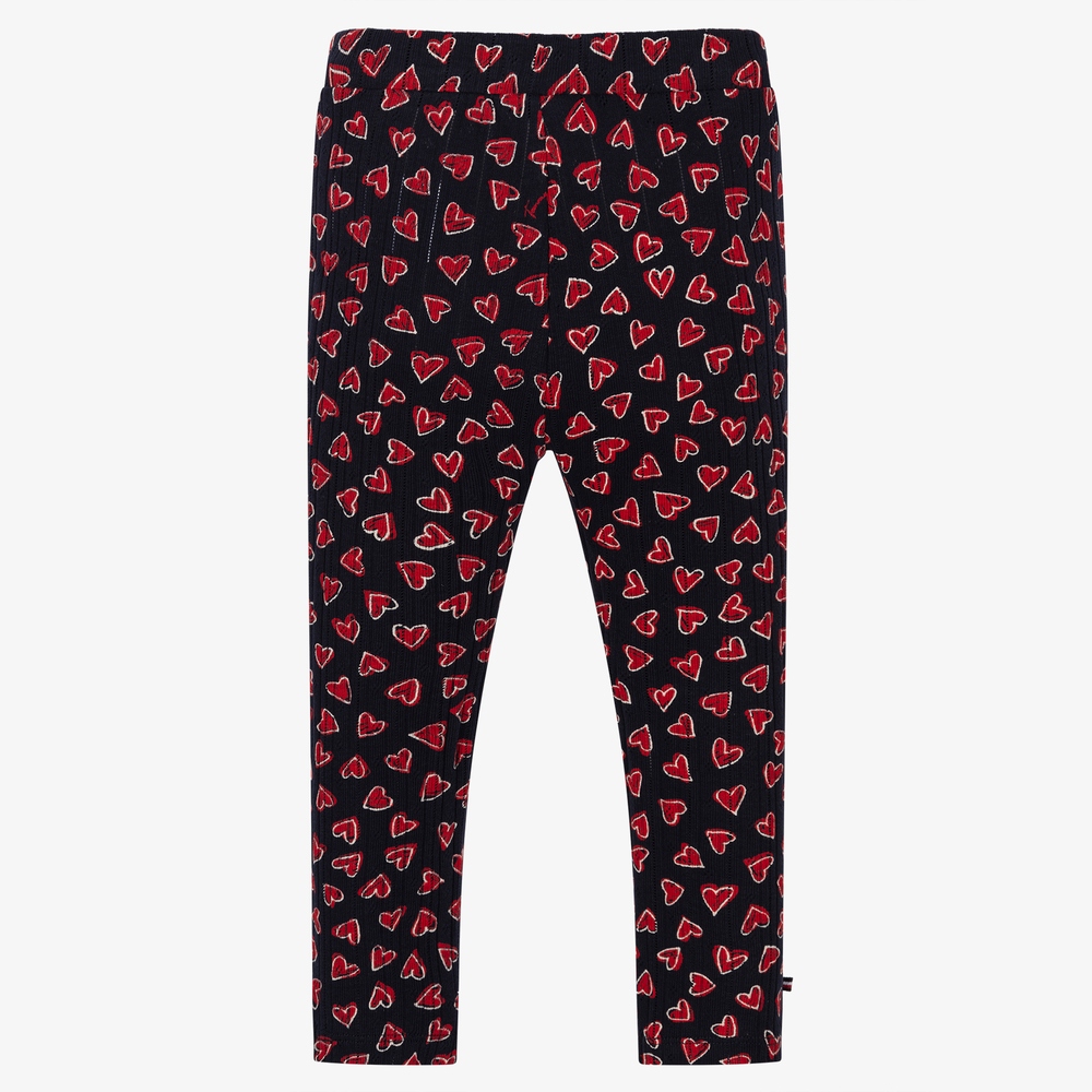 Tommy Hilfiger Blue Red Heart Baby Leggings Childrensalon Outlet