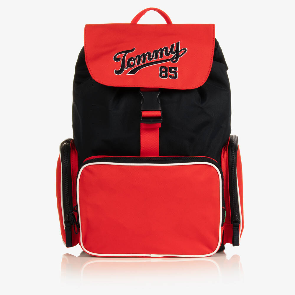 Tommy hilfiger red white store and blue backpack