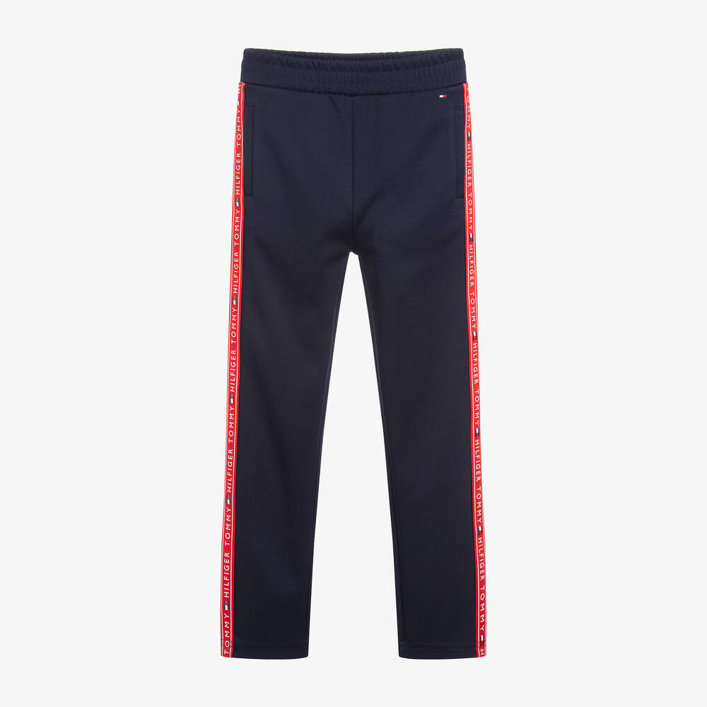 Tommy Hilfiger-Спортивные штаны синего и красного цвета с логотипом | Childrensalon Outlet
