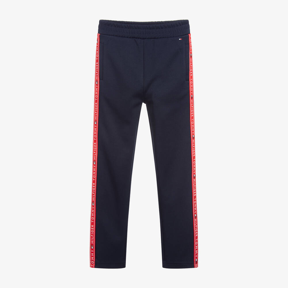 Tommy Hilfiger - Blue & Red Logo Joggers | Childrensalon