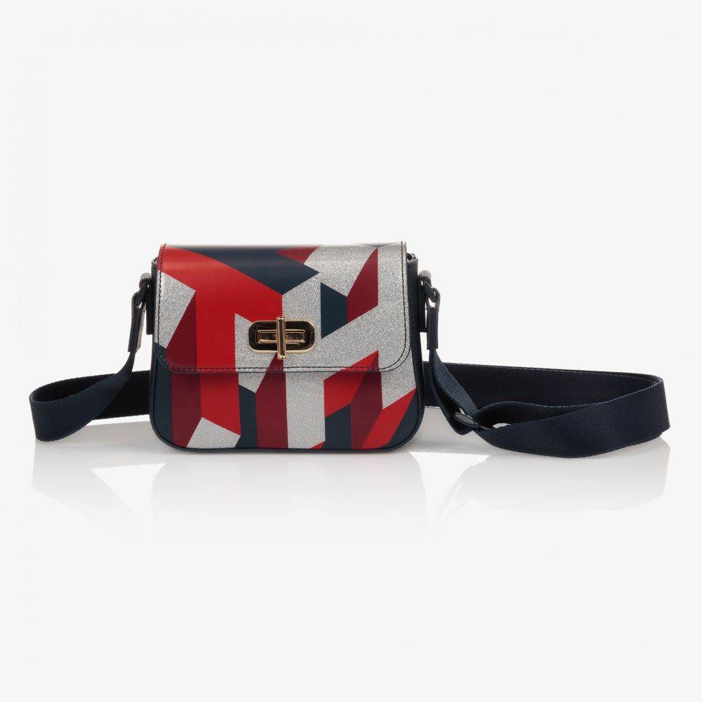 Tommy Hilfiger - Tasche in Blau, Rot und Silber (18 cm) | Childrensalon