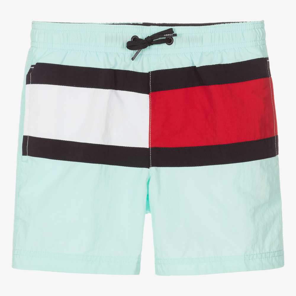 Tommy Hilfiger - Aquablaue Badeshorts für Jungen | Childrensalon