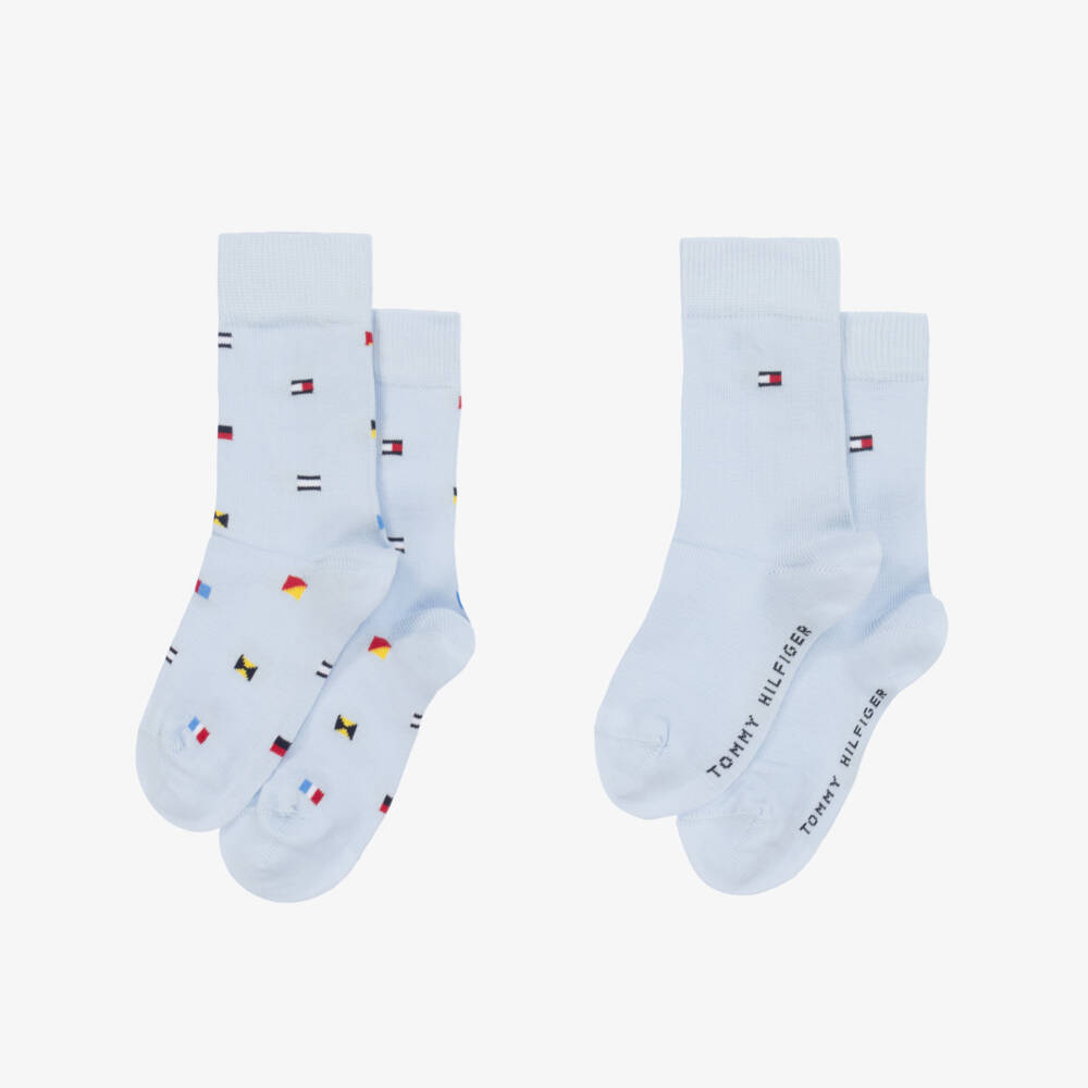 Tommy Hilfiger-Boys Azure Cotton Blend Socks | Childrensalon Outlet