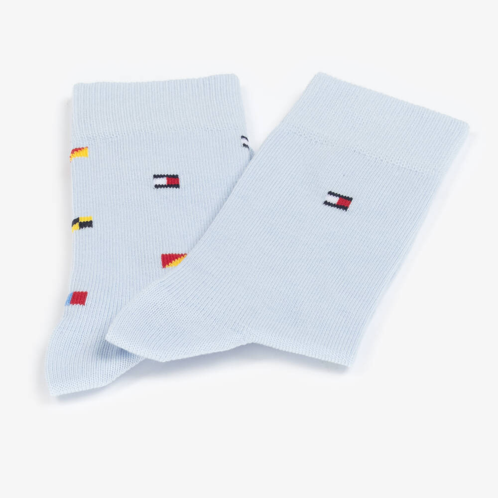 Tommy Hilfiger-Boys Azure Cotton Blend Socks | Childrensalon Outlet