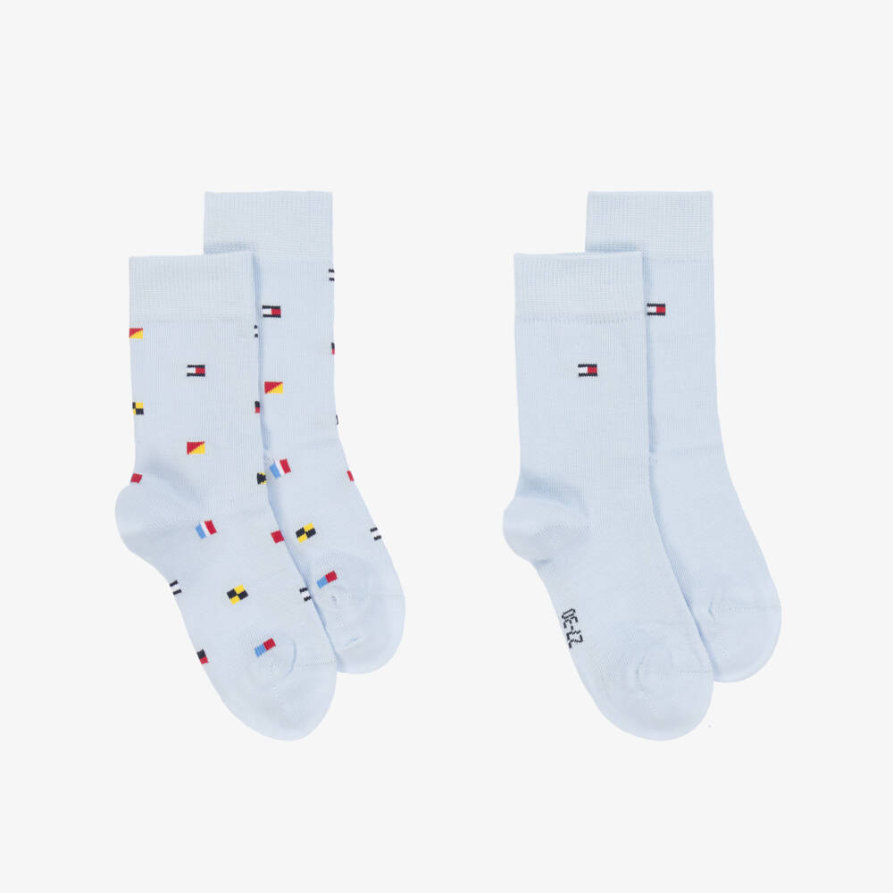 Tommy Hilfiger-Boys Azure Cotton Blend Socks | Childrensalon Outlet