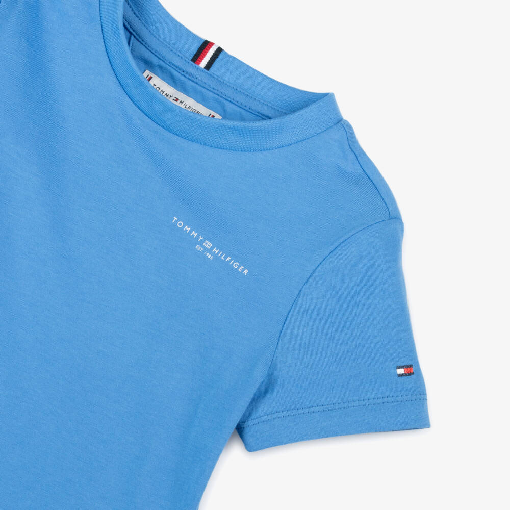 Tommy Hilfiger-Хлопковый топ лазурного цвета для мальчиков | Childrensalon Outlet