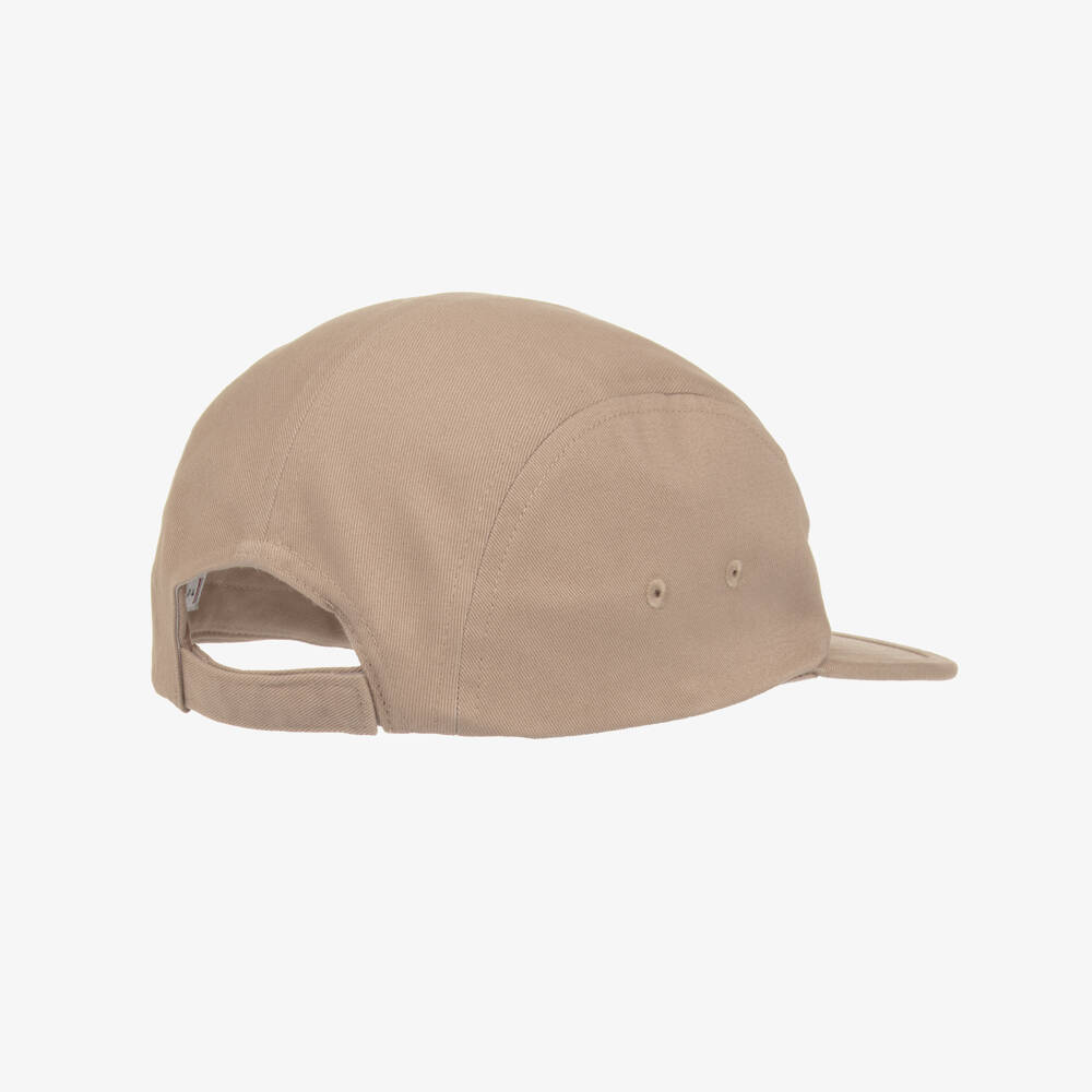 Tommy Hilfiger-Boys Beige Cotton Cap with Big Flag Script Logo | Childrensalon Outlet