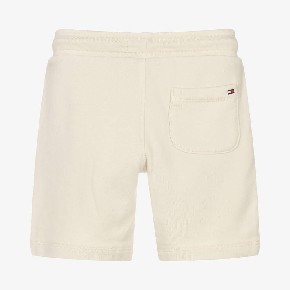 Tommy Hilfiger-طقم شورت قطن جيرسي لون بيج للأولاد | Childrensalon Outlet