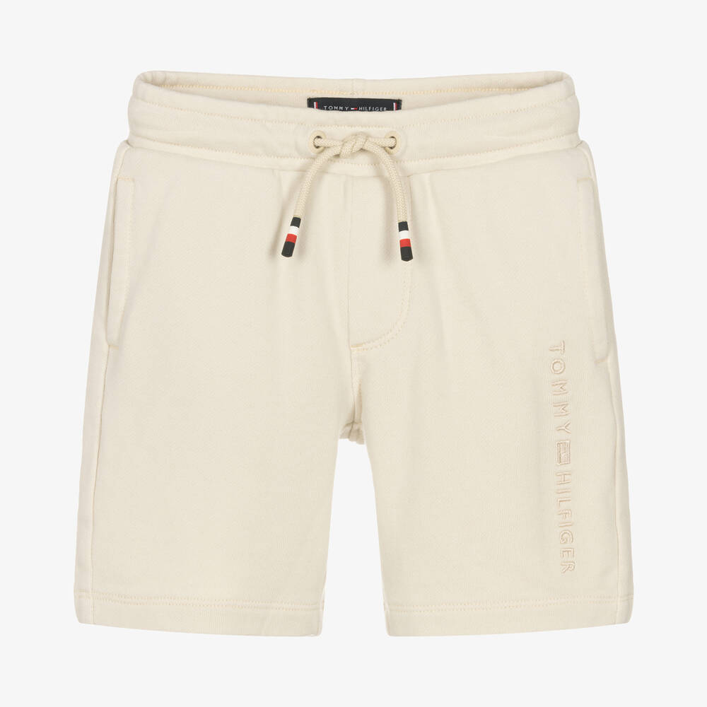 Tommy Hilfiger - Beige Shorts aus Baumwolljersey | Childrensalon