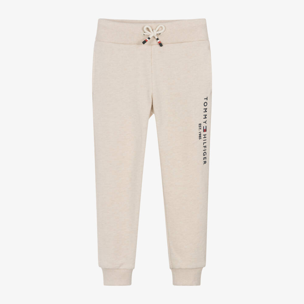 Tommy Hilfiger-بنطلون رياضي قطن لون بيج مارل | Childrensalon Outlet