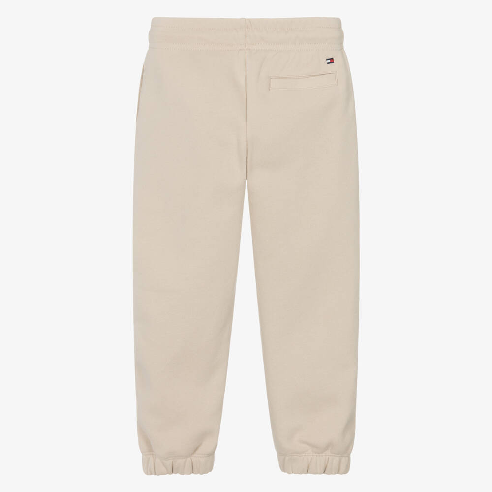 Tommy Hilfiger-Boys Beige Organic Cotton Trousers | Childrensalon Outlet