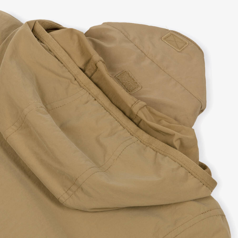 Tommy Hilfiger-Boys Beige Padded Hooded Zip-Up Jacket | Childrensalon Outlet