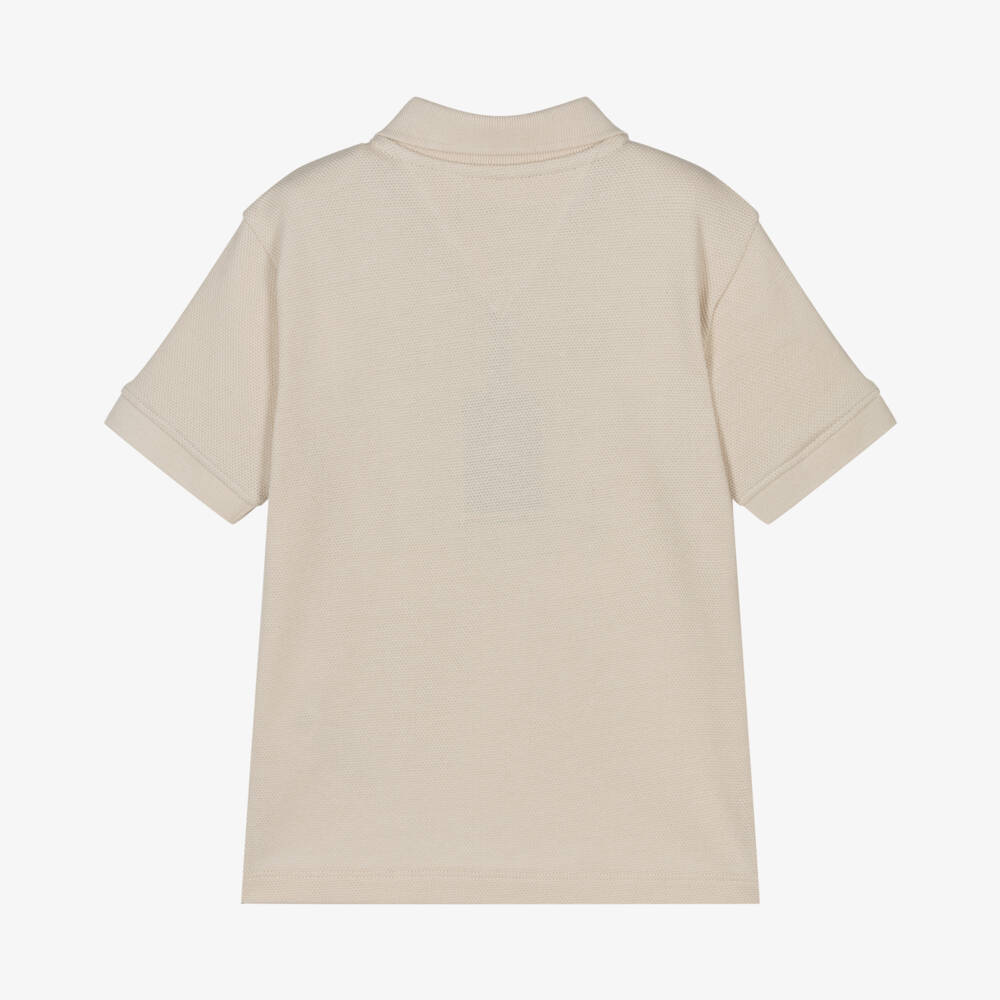 Tommy Hilfiger-Бежевая рубашка поло для мальчиков | Childrensalon Outlet