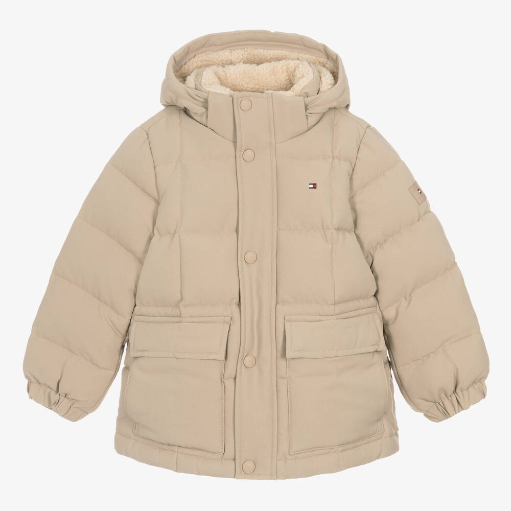 Tommy Hilfiger - Beige Steppjacke für Jungen | Childrensalon