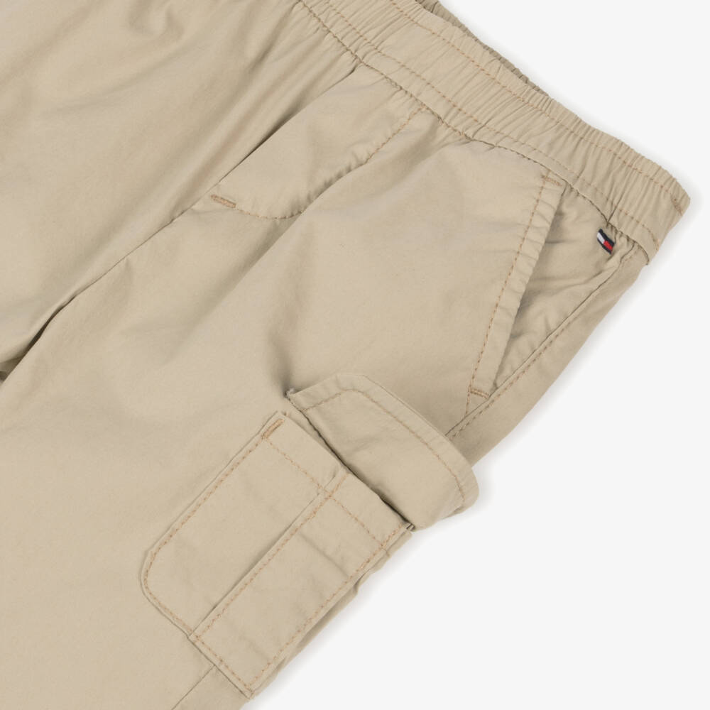 Tommy Hilfiger-Boys Beige Utility Trousers | Childrensalon Outlet