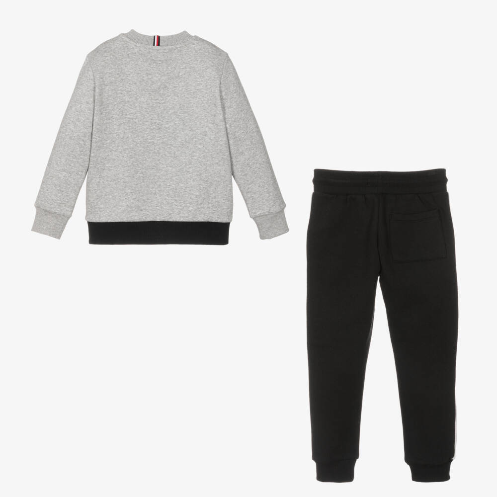 Tommy Hilfiger-Boys Black Colourblock Jersey Set | Childrensalon Outlet