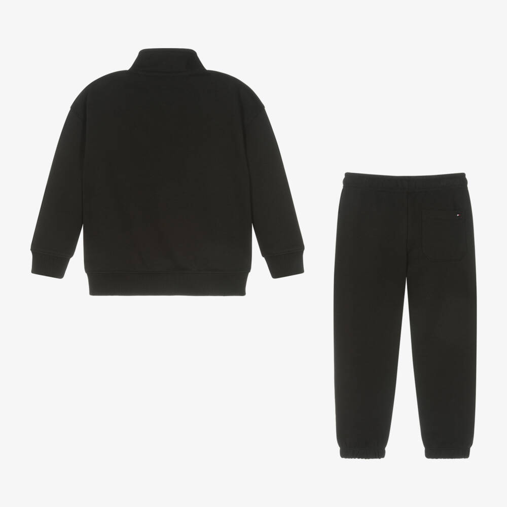 Tommy Hilfiger-Boys Black Jersey Logo Set | Childrensalon Outlet