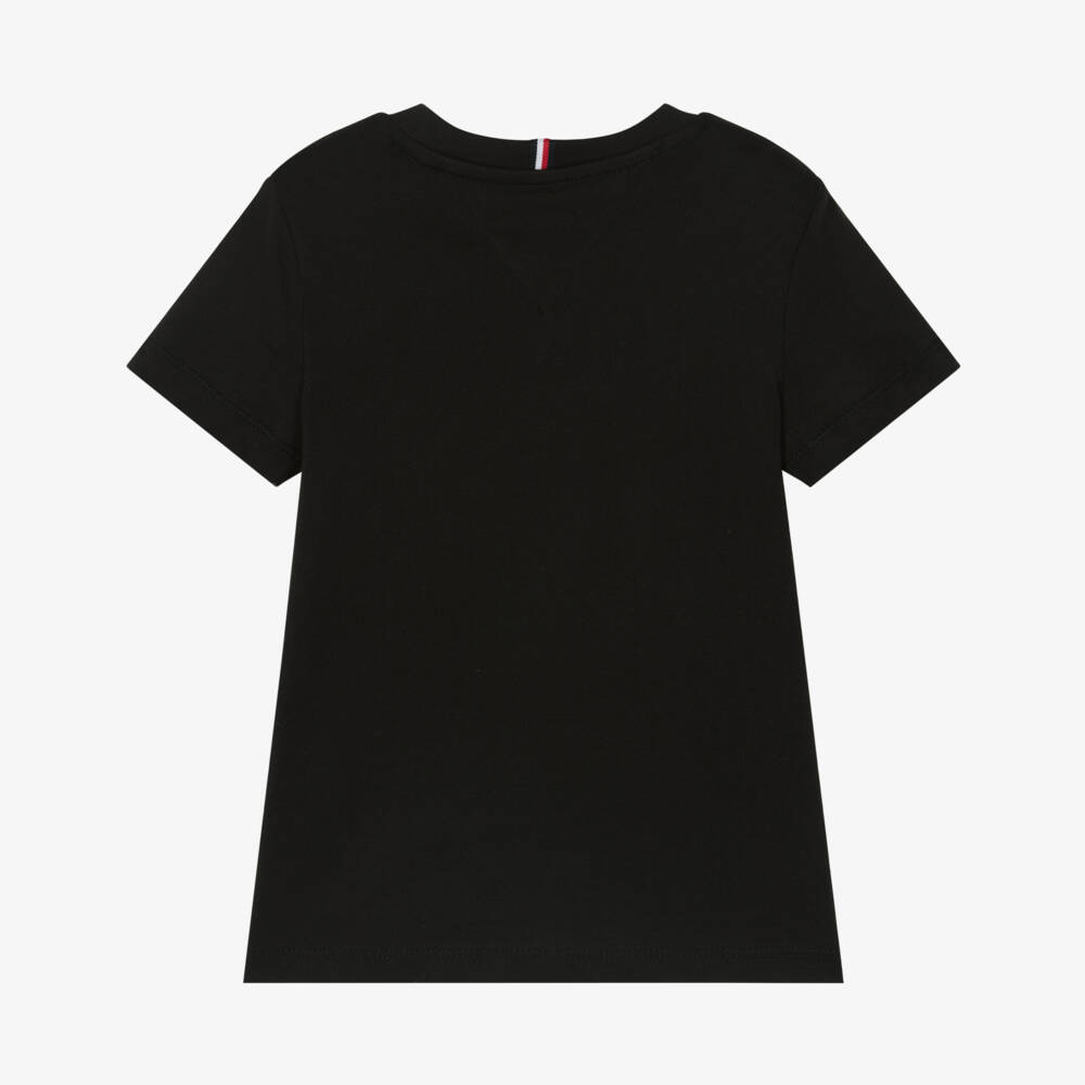 Tommy Hilfiger-Boys Black Striped Pocket Tee | Childrensalon Outlet