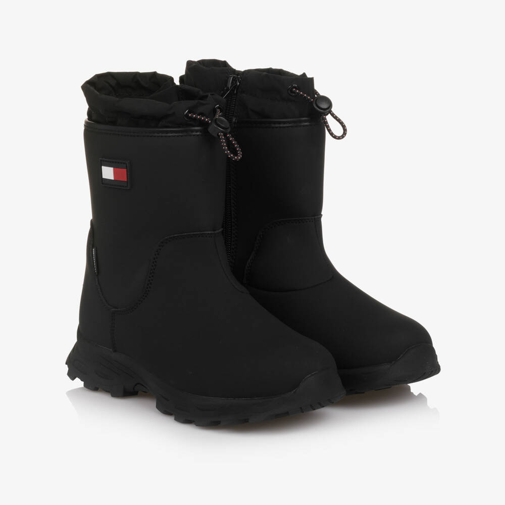 Tommy Hilfiger-Boys Black Weatherproof Boots | Childrensalon Outlet