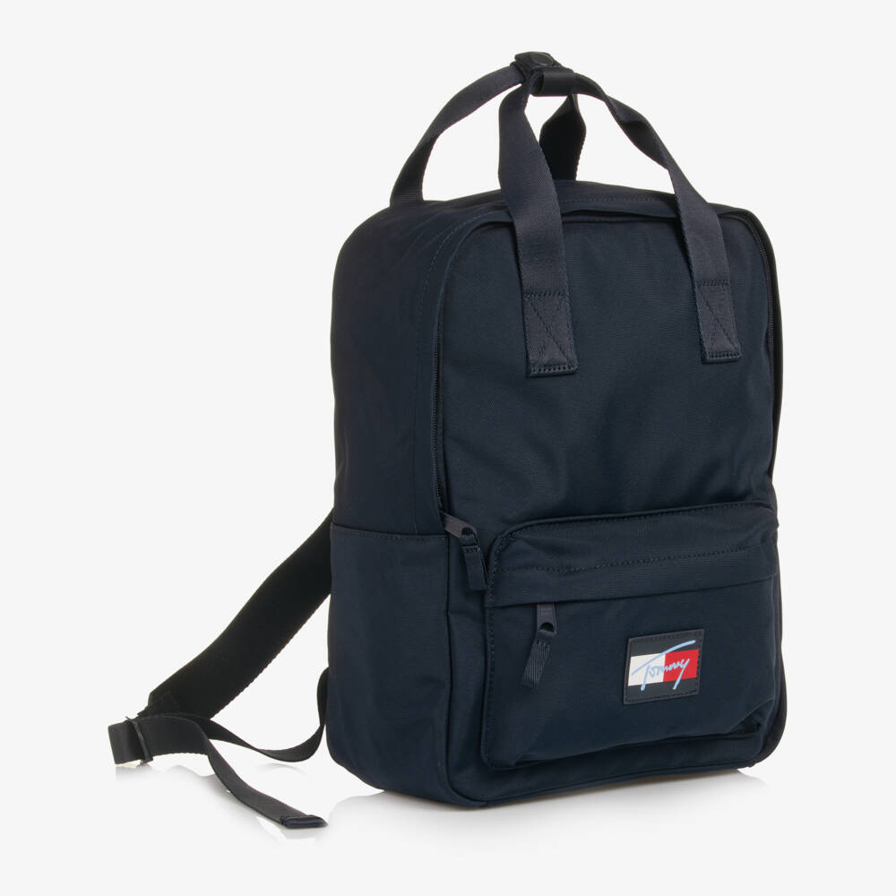 Tommy Hilfiger-Boys Blue Canvas Logo Backpack | Childrensalon Outlet