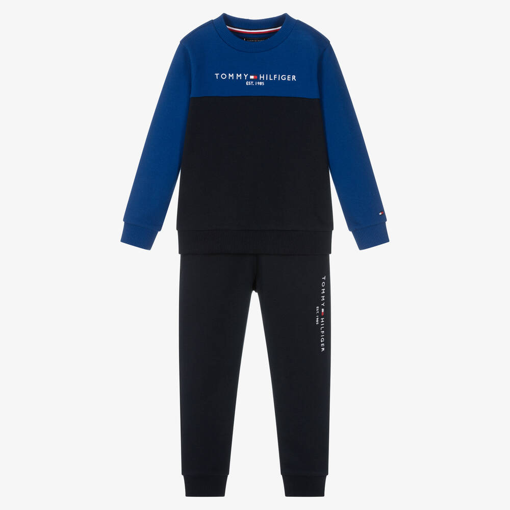Tommy Hilfiger - Blauer Colourblock-Trainingsanzug | Childrensalon