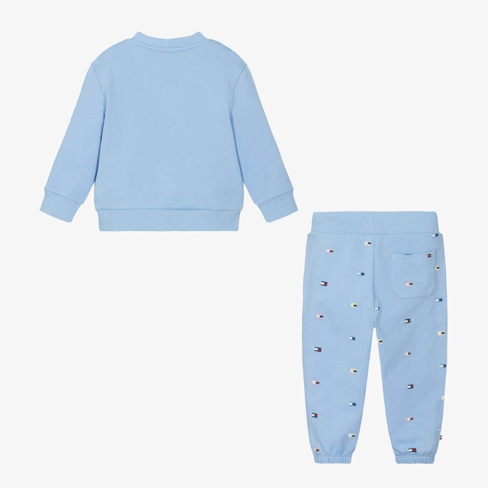 Tommy Hilfiger-Boys Blue Cotton Cardigan Set | Childrensalon Outlet