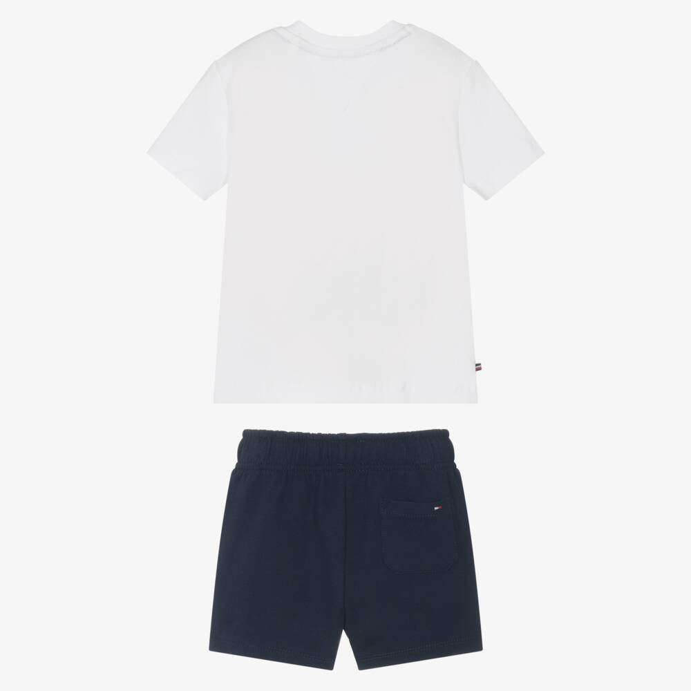 Tommy Hilfiger-Boys Blue Cotton Casual Set | Childrensalon Outlet