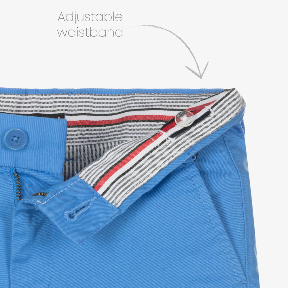 Tommy Hilfiger-Boys Blue Cotton Chino Shorts | Childrensalon Outlet