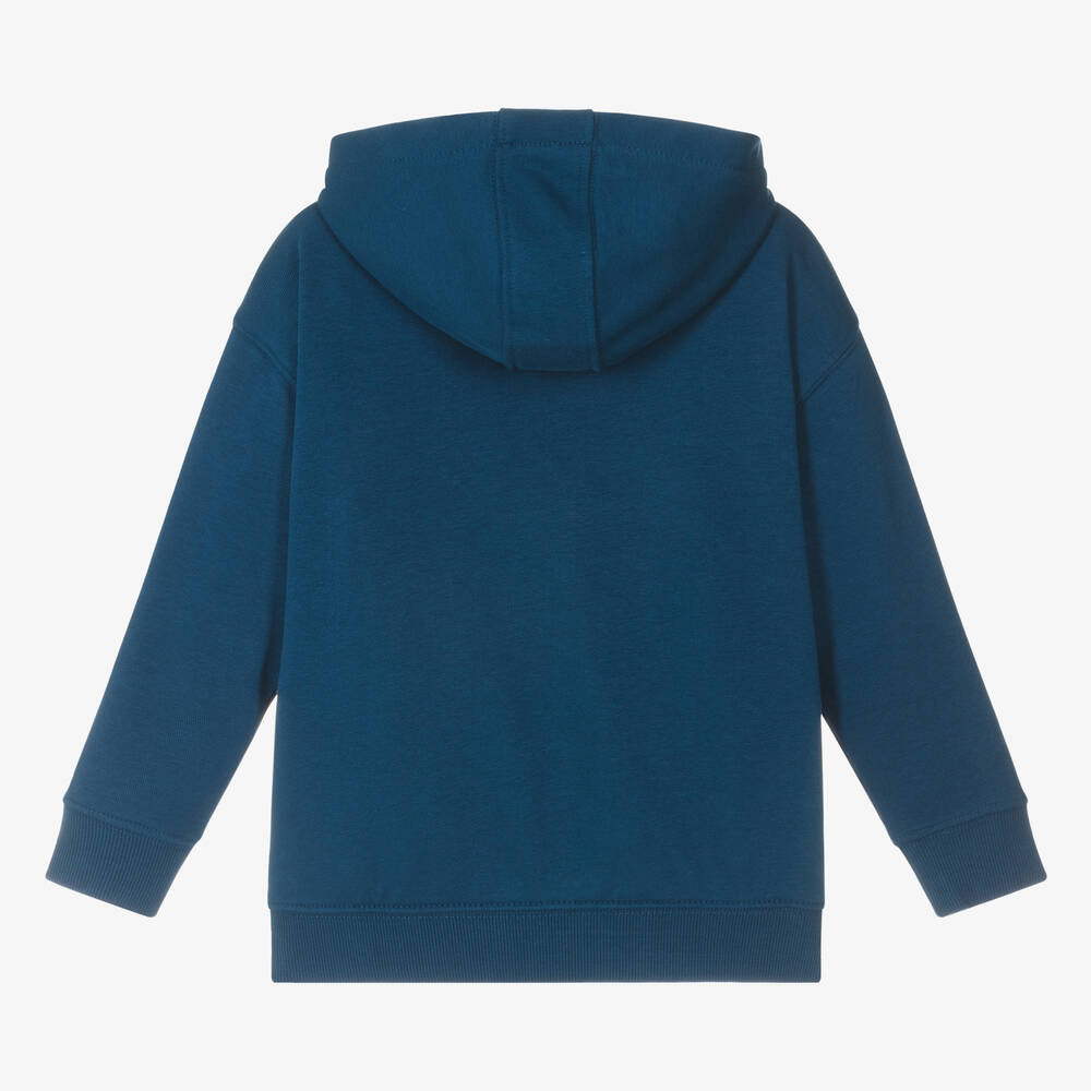 Tommy Hilfiger-Boys Blue Cotton Hoodie | Childrensalon Outlet