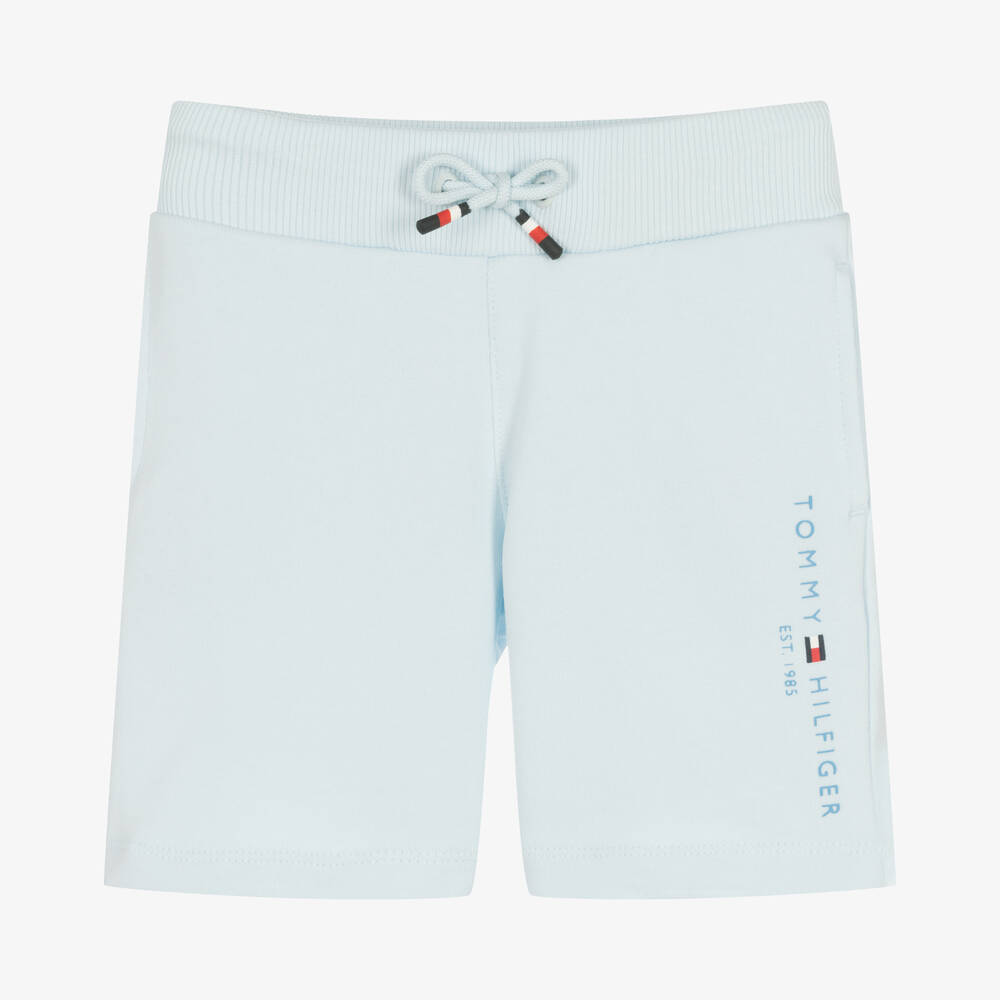 Tommy Hilfiger - Boys Blue Cotton Jersey Shorts | Childrensalon