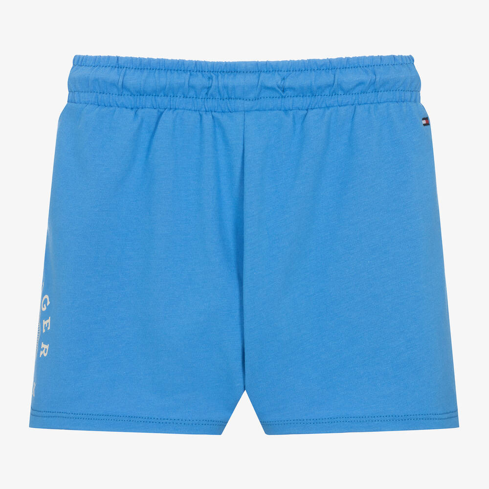 Tommy Hilfiger Boys Blue Cotton Jersey Shorts Childrensalon Outlet